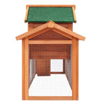 i.Pet Chicken Coop Rabbit Hutch 220cm x 44cm x 84cm Large Chicken Coop Run Wooden Outdoor Cage House PET-GT-RH1500D-220