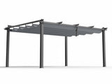 Instahut Gazebo Outdoor Garden Pergola Aluminium Frame Adjustable Canopy 3x4m Grey GAZB-IR-PGL-ALU-3X4-GY