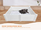 Rooster Farms 1.48m PVC Dog Whelping Box Puppy Birthing Pen - Anti-Crush Rail V238-SUPDZ-41965128384592