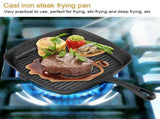 Cast Iron Steak Frying Pan Food Meals Gas Induction Cooker Cooking Pot Kitchen Cookware V1294-YM0901-JY06086