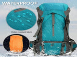 Cover 70L Hiking Backpack Water-resistant Climbing Camping Backpack Travel Daypack With Rain Cover V1369-AZ3-W-15832