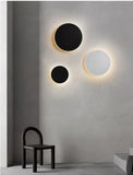 20CM Black Regular Eclipse LED Wall Light Stepless Dimming V1221-XM-LB425-GM31