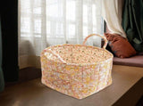 Extra Large Fabric Storage Basket Boho Floral Laundry Hamper with Carry Handles, Foldable Clothes V1369-AZ3-W-15019