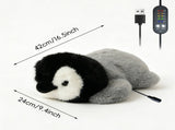 Keep cozy and warm with this adorable penguin-shaped heated plush toy, perfect for relaxing at home, V1341-ZY-WND3SY9P