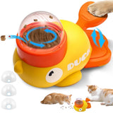 Cat Treat Dispenser, Interactive Puzzle Slow Feeder, Adjustable Treat Release for Small Medium Dogs, V1366-AZ2-W-10829