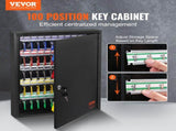 100-Key Cabinet, Key Lock Box Adjustable Racks, Security Key Storage Box Steel, Key Organizer V952-YCAQJHS100PC6KJXSV0