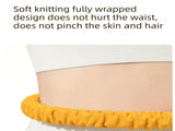 Yellow Soft Weighted Hula Hoop - 1.4kg Knitted Spring Exercise Hoop for Waist Training - Quiet Home V888-ELOSUNG56529