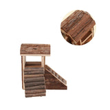 Hamster Wood House Hamster Hideout Hut for Dwarf Hamsters Mice Small Gerbils V1369-AZ3-W-02868