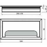 2 Pcs Rectangular Cable Cover for Recessed Installation on Desk Black, Cable Cover Cable Grommet V1237-MS-626-075