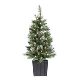 Jingle Jollys Christmas Tree 90cm Potted Xmas Tree Party Decorations XM-TR-3FT-SNOW-LED-POT