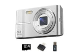 Digital Camera 4K Screen Video Camera With 32GB Memory Card-Silver V1263-JX-7688-2