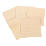 5Pcs Unfinished Sheets 3Mm Smooth Wooden Plates for DIY Decoration V1369-AZ3-W-10515
