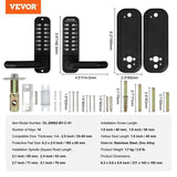 Mechanical Keyless Entry Door Lock, 14 Digit Keypad, Water-proof Zinc Alloy, Double-sided Embedded V952-JXMMSQRSSZMMUEQJ6V0