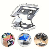 Black Desktop Computer Stand Phone Stand 2-In-1 Stand Ergonomic Stand Posture V1106-903-55608