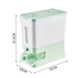 Regular Apple Green Smart Kitchen Rice Dispenser - Automatic Press-Style Rice Storage Bin V888-ELOSUNG18344