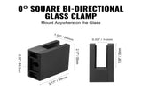 Glass Clamp, 40 PCS Square Glass Railing Bracket for 0.31 "-0.47 " Tempered Glass, 304 Stainless V952-BLZJHSFX40PCUK43PV0