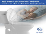 Round Toilet Seat, Standard 16.5 Slow/Soft Close Round Toilet Seat for Round Toilets, No-Slam V1258-DP02-WO-951