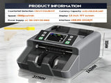 Mixed Denomination Money Counter with Counterfeit Detection, Touch Screen, and CIS/UV/MG/IR/MT, USD, V1181-OF010