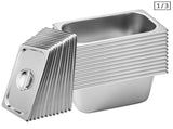 SOGA 12X Gastronorm GN Pan Full Size 1/3 GN Pan 15cm Deep Stainless Steel Tray With Lid GP5417WLIDX12