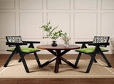 Levede Dining Chair Retro Backrest Chair x4 CH1142-1-BKX4