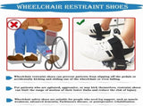 Wheelchair Restraint Shoes, Adjustable Footrest Safety Straps to Help Keep Feet Positioned on V1189-LC-RY-00416
