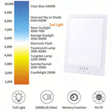 Light Therapy Lamp 12000 Lux UV-Free LED Adjustable Brightness Color Temperature Timer Touch Control V1188-ZXY-117-0079