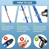 Solder Ring Wire Connectors Heat Shrink Butt Terminals Electrical Connector Kit - Multi - Size V1107-145-99083-MLT-500PCS