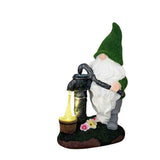 Whimsical Solar-Powered Outdoor Gnome Lamp, Waterproof Garden Statue Lighting, Automatic V1192-AZ-W-24654