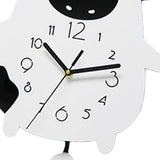 Acrylic Wall Clock Cartoon Cow Shape Silent Movement Decorative Swinging Clock for Kitchen Living V1294-YM0901-3115240042311