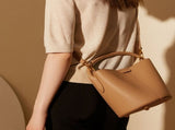top layer cowhide bag, women's bag, crossbody bag, high-end leather handbag, water bucket V1366-AZ2-W-10865