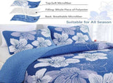 Blue Floral Boho Charm Bedspread Coverlet 3 Piece Set V745-AC080811Q13U