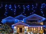 Jingle Jollys 32M Christmas Lights Solar Icicle String Lights 960 LED Blue XM-LED-960-IC-BL-40M-SLA