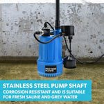 PROTEGE Tight Access Clean/Grey Water Submersible Sump Pump, Vertical Float Switch V219-PMPWTPPTCG1A