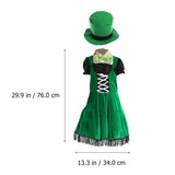 Costume Set, Green Polyester Dress for Party, Dress-Up, Size M V1370-AZ4-18197
