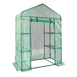 Walk-in Green House, 4.6 x 2.4 x 6.7 ft Greenhouse with Shelves, Set Up in Minutes, High Strength PE V952-ZXJZWSFMTCGLSKFP5V0