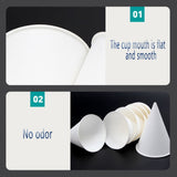 200Pcs Eco-Friendly Small Paper Cups Wax-Free Disposable Dispenser Cups for Shaved Ice, Water V1192-AZ-W-24047