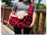 Dog Carrier, Reversible Puppy Carrier Purse with Storage Pocket, Adjustable Hand-Free Dog V1192-AZ-W-3094