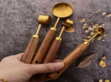 Stainless Steel Measuring Cups and Spoons Set, Cooper Finish, 8-Piece for Baking and Cooking V178-59233