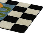 Runner Rug Black White Plaid Pattern Vintage Style Water Absorbent Stain Resistant Runner Carpet for V1294-YM0512-3117220256315