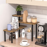 3 Tier Large Rotating Countertop Corner Storage Rack - Multifunctional Durable Mental Organizer V888-ELOSUNG55322