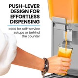 POLYCOOL 36L Commercial Triple Tank Refrigerated Juice Dispenser, Quality Donper Compressor, V219-JUICOMPY36LA