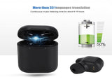 Smart Wireless Bluetooth 5.0 Single Ear Translation Headset Earphone with Charging Box V1263-JX-139
