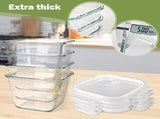 Soup Containers with Lids Glass 32 oz, 4 Cup Borosilicate Glass Food Storage Containers, Microwave & V1258-DP02-C-40