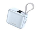 CHOETECH B832-BL Mini 35W 10,000mAh Power Bank with LED Display USB-C Cable Light Blue V28-ELECHOB832BL