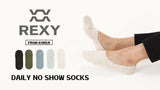 5X Rexy Daily No Show Ankle Socks Large Non-Slip Breathable MULTI COLOUR V274-GM-RXCNOS-L5-MUT