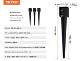 Fence Post Anchor Ground Spike 4 Pack 36 x 4 x 4 In Metal Fence Stakes V952-FXDD35YC36YCP7NVLV0