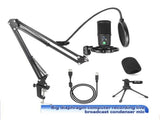 Gaming USB Microphone Noise Cancellation Condenser Mic for Pc Podcast Microphone with Boom Bracket C V1192-AZ-W-18613