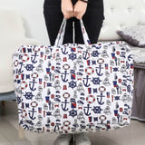 SOGA 2X Nautical Icons Large Storage Luggage Bag Double Zipper Foldable Travel Organiser Essentials SBOX205X2