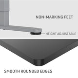 FORTIA Sit To Stand Up Standing Desk, 120x60cm, 72-118cm Electric Height Adjustable, 40kg Rated, V219-ADKSSTFO2KSA