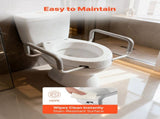 Raised Seat with Arms, 136.1 kg Load Capacity, 88.9 mm Lift Height, Widened Commode Elevated V952-AZSJGMTZD35YISHJB001V0
